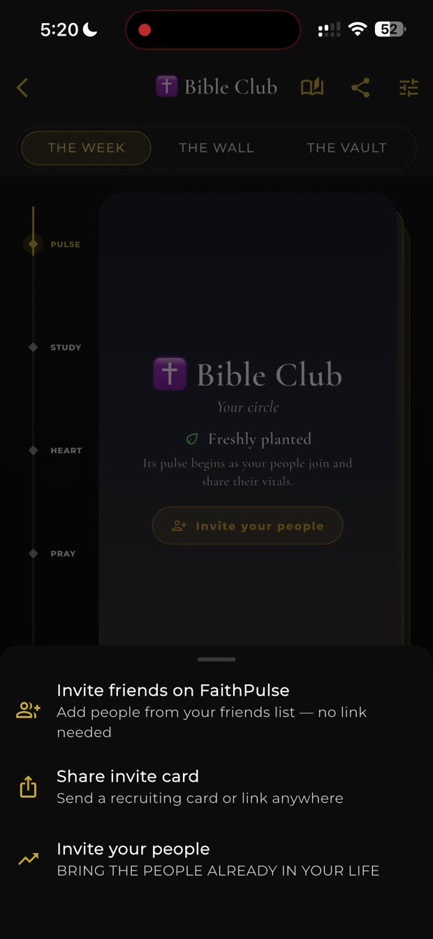 Freshly planted circle with Invite your people