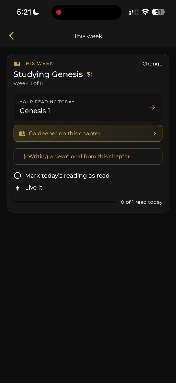 This week, studying Genesis
